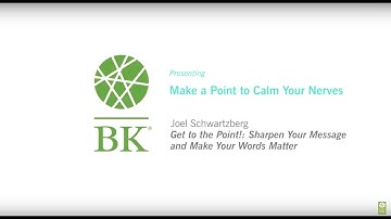 Got a big presentation? Joel Schwartzberg offers one way to calm your nerves.