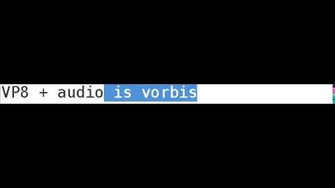 explanation of web formats for video and audio