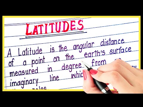 What is latitude/Definition of latitude/short note on latitude/what are latitudes