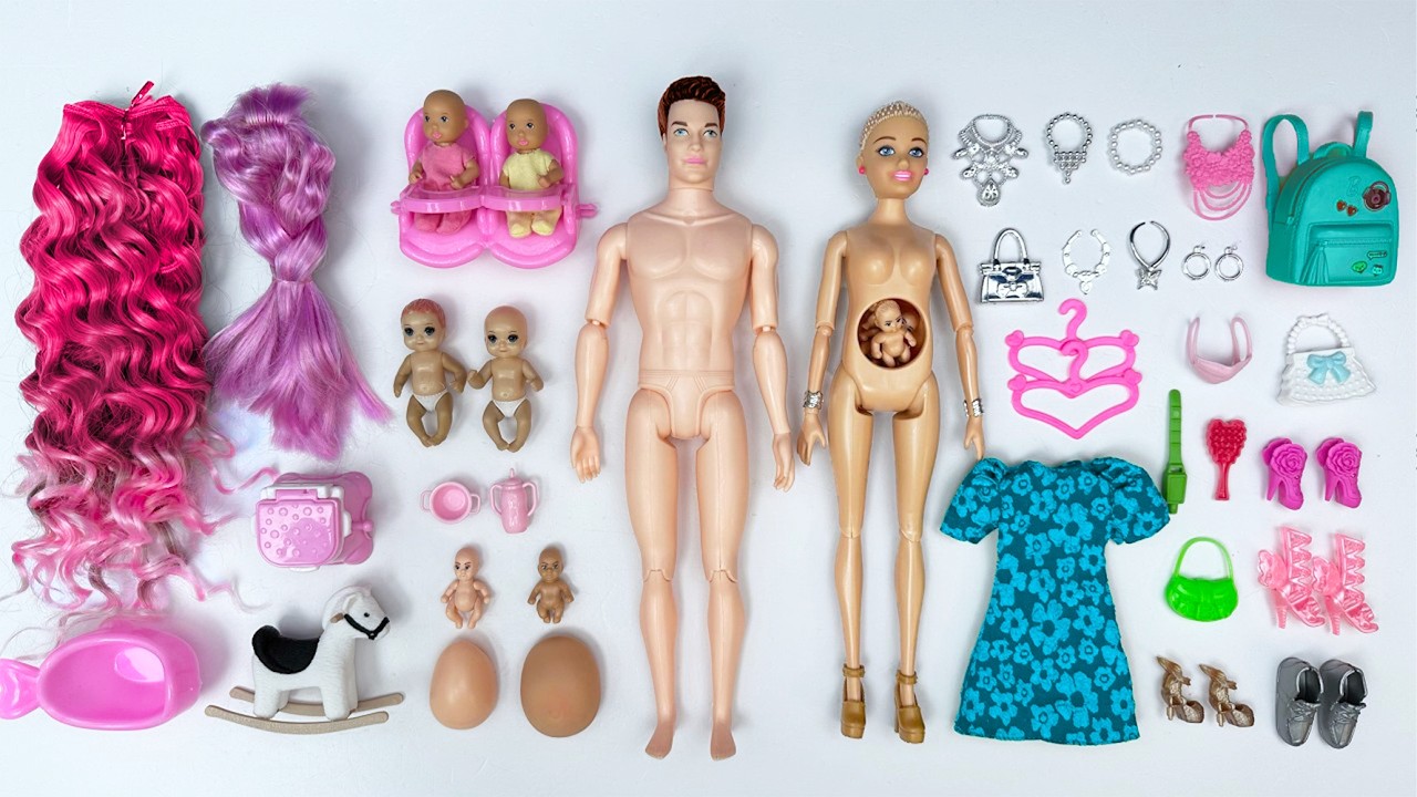 11Minutes Satisfying with Unboxing Barbie Family Playset, Doll Dressup Set Toys ASMR | Review Toys