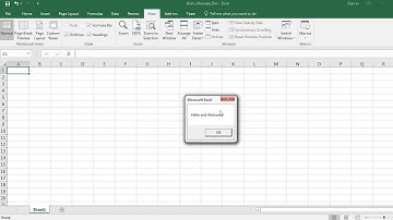 VBA for Excel Basic Message Box