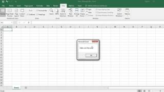 VBA for Excel Basic Message Box Profile