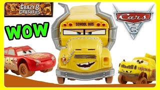 Cars 3 Toys CRAZY 8 CRASHERS Disney Lightning McQueen Miss Fritter Taco Demolition Derby Crash