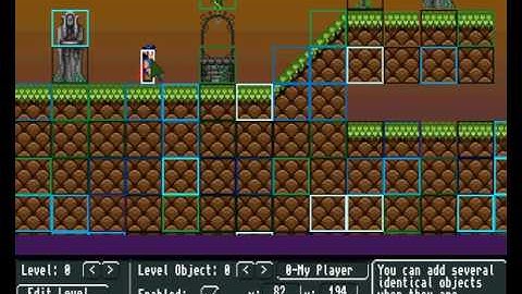 Redpill Amiga game creator: Editing player