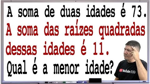 QUESTÃO DE CONCURSO COM IDADES - EQUAÇÃO E PRODUTOS NOTÁVEIS   Prof Robson Liers - Mathematicamente