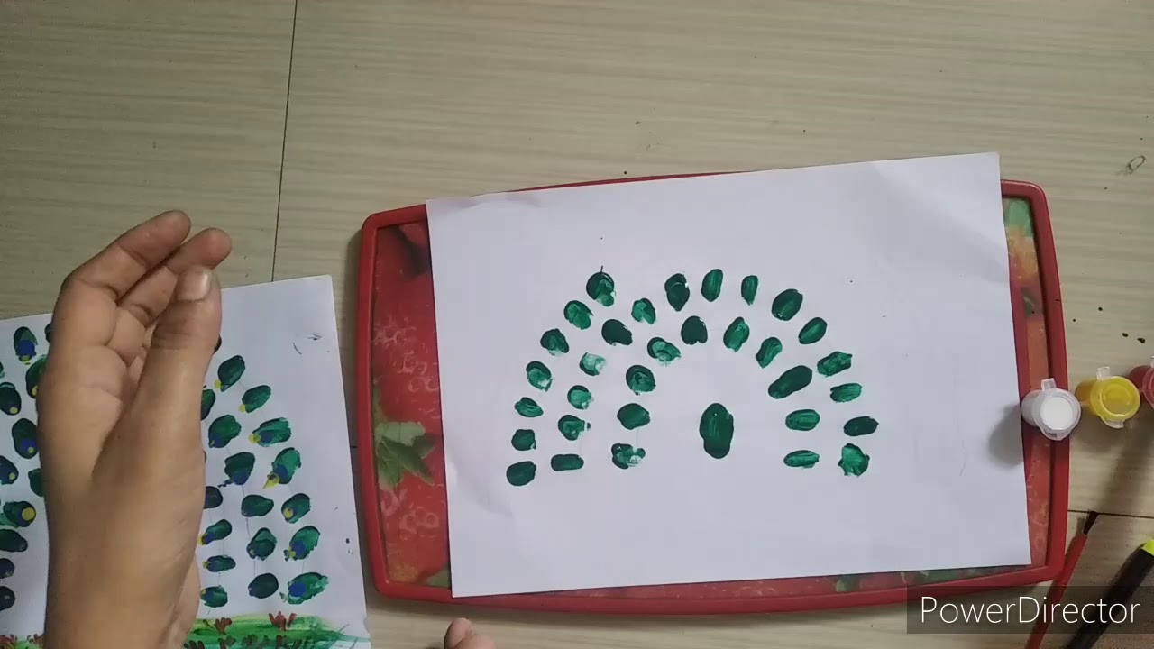 Peacock Painting_Finger Painting. YouTube