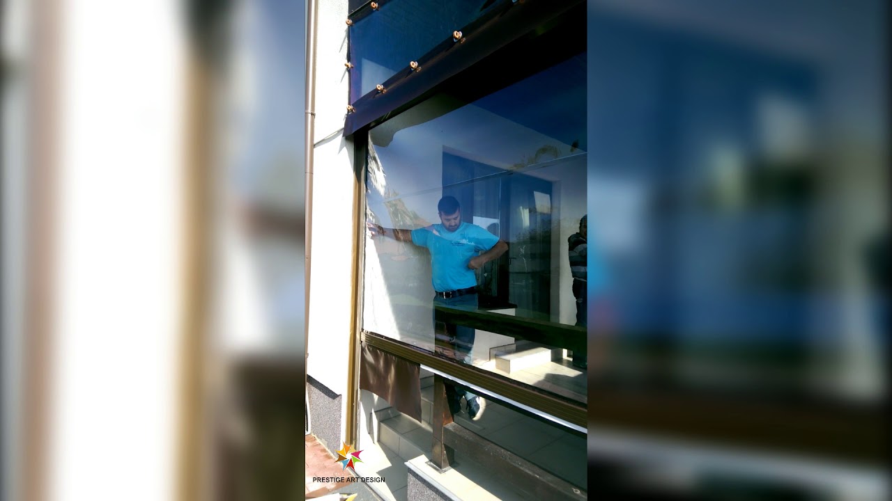 Rulou transparent casetat cu actionare electrica - sisteme inchideri terase