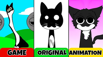 My NEW! Sprunki OC: Maxwell Cat! Animation vs Game (All Versions)