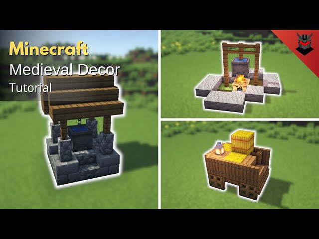Minecraft: 10+ Medieval Decoration Ideas  Village Decoration Ideas  (Tutorial) 