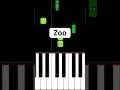 Zoo - Zootopia 2 - Shakira (Piano Tutorial) #shorts