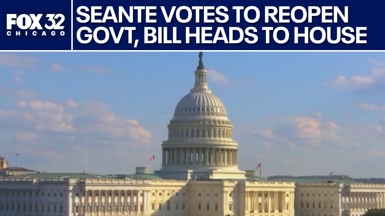 Senate votes 60-40 on bill to end government shutdown - YouTube