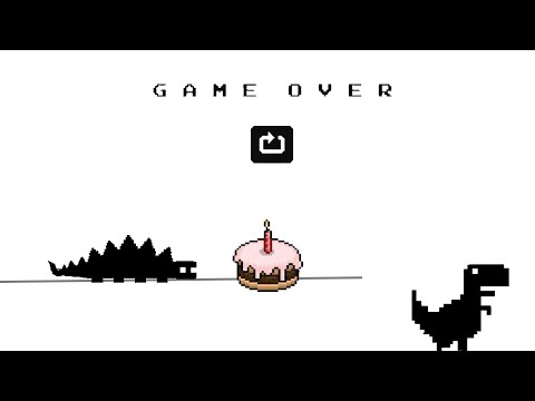 End of game Chrome Dino Game!! 