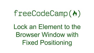 Lock an Element to the Browser Window with Fixed Positioning