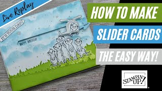 🛑 How to make SLIDER CARDS the EASY WAY | Stampin' Up! Slider Cards | Fun Slider Card