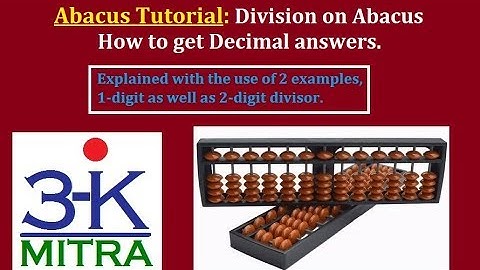 English || Division on Abacus: How to get Decimal Answers.