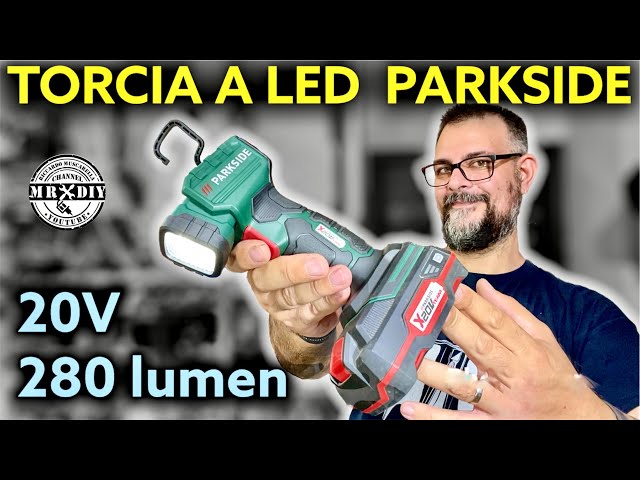 Parkside lidl 20V rechargeable LED flashlight. PLHLA 20-Li A1. Work lamp.  Work light. 