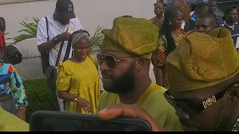 Arrival of Odunlade Adekola & Femi Adebayo @ iyabo ojo daughter wedding