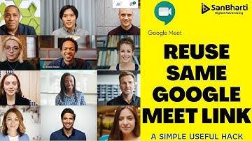 Reuse same google meet link | Reuse meet link again | #googlemeet
