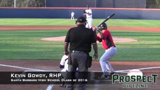 Kevin Gowdy Prospect Video, RHP, Santa Barbara High School Class of 2016