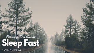 Sleep Fast with Relaxing Rain Sounds | Train Window with Rain Drops | foggy forest | White Noise