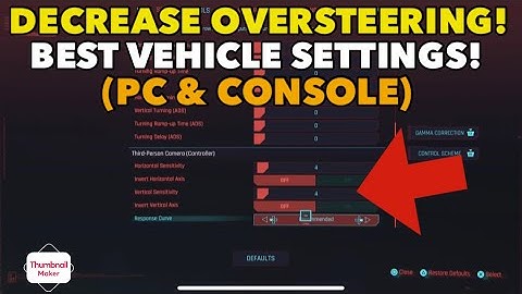 Cyberpunk 2077: How to Drive Better & Decrease Oversteering on PC & Console! (Vehicle Settings) 2025