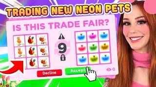 NEW NEON FARM PET TRADING in ROBLOX ADOPT ME UPDATE NEWS!