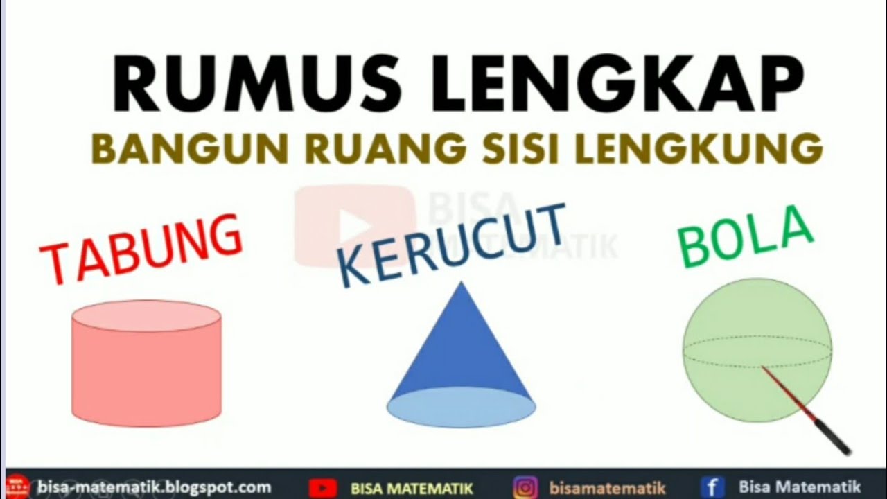 Rumus Luas dan Volume Bangun Ruang Sisi Lengkung // Tabung, Kerucut, dan Bola