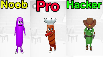 Noob Vs Pro Vs Hacker Wacky run gameplay