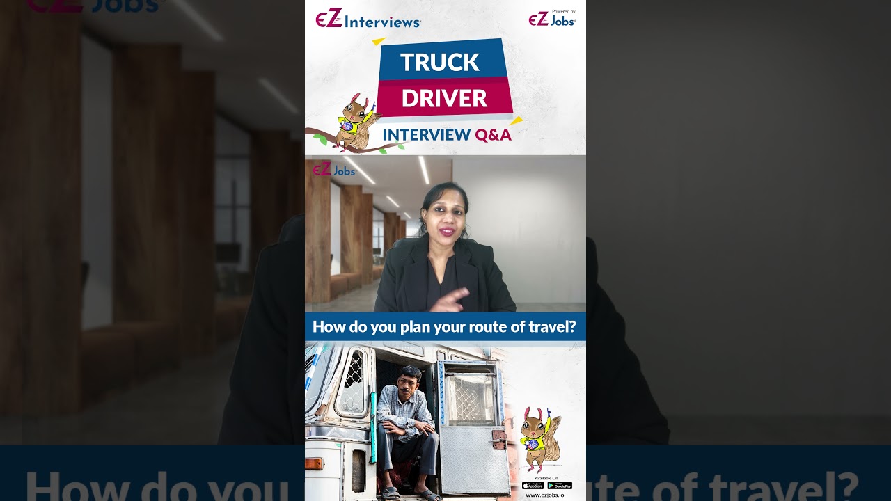 ||Truck Driver Interview Questions and Answers in English I How do you plan your route of travel? ||