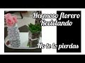 Hermoso florero reciclando no te lo pierdas....