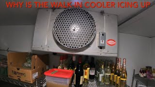 Why is the walk-in cooler icing up