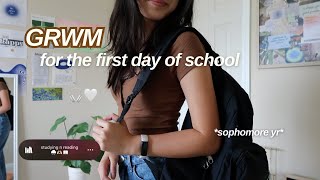 GRWM FIRST DAY OF SCHOOL 2023 *sophomore year*