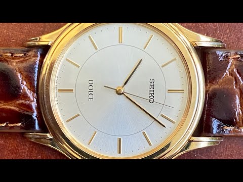 Vintage February 2000 Seiko Dolce 5e31-7a40 Gold Plated 30 Micron