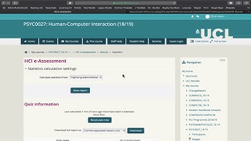 How to View Moodle Quiz Stats