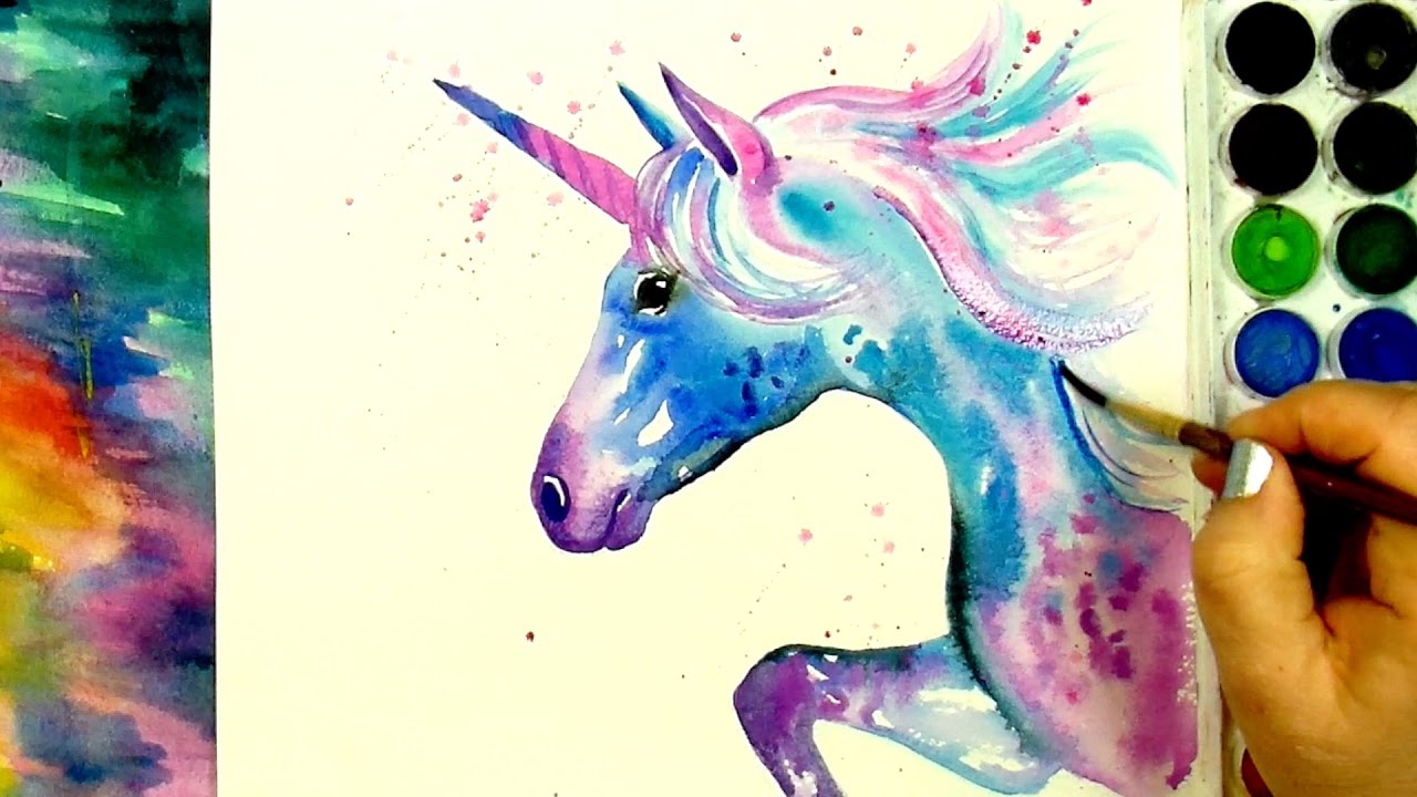 unicorn color pencil drawing