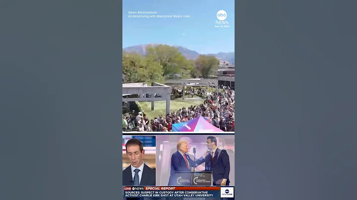 Charlie Kirk shooting: Crowd runs and takes cover amid gunfire