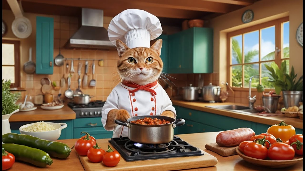 Cooking Cats: Adorable Felines Take Over the Kitchen! - YouTube