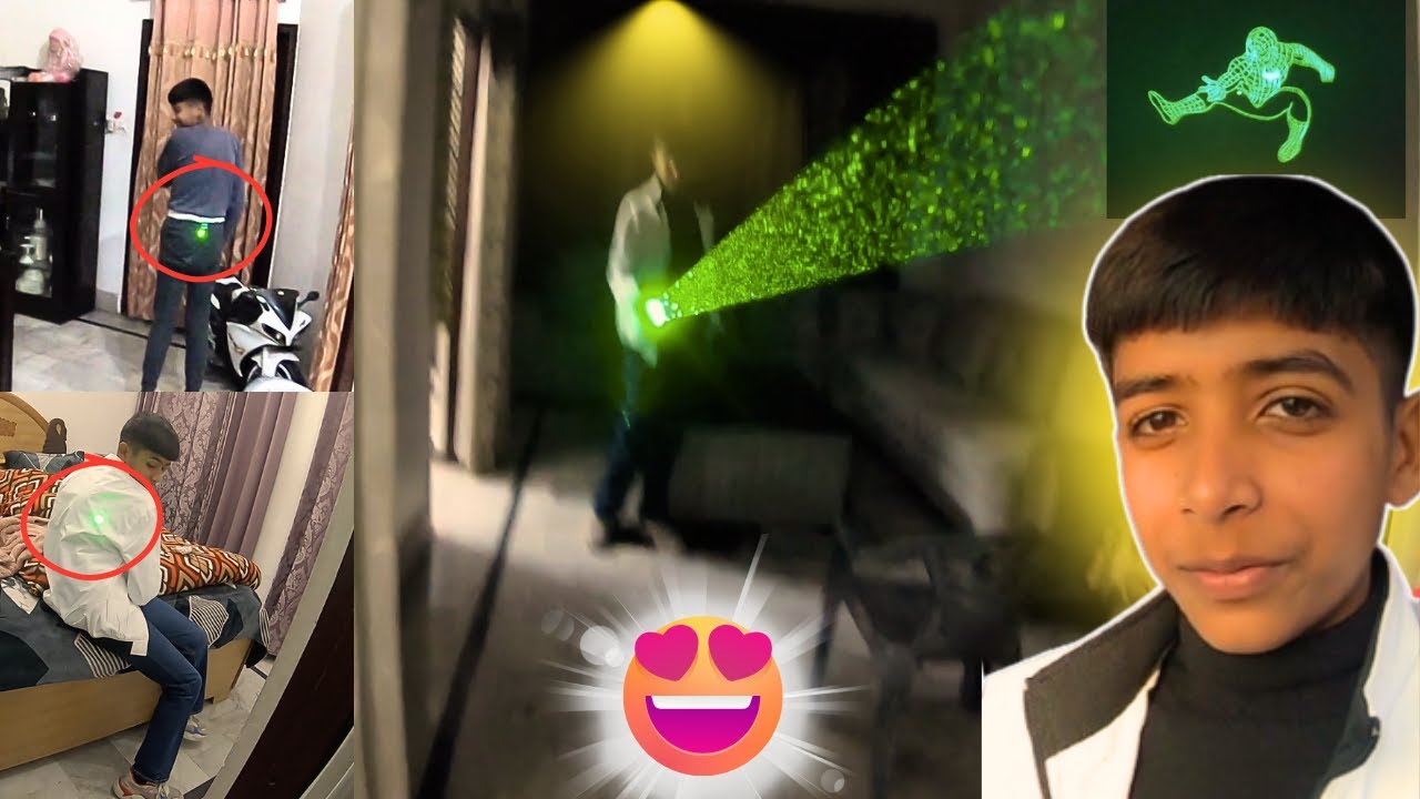 Laser shock prank on family😂 - YouTube