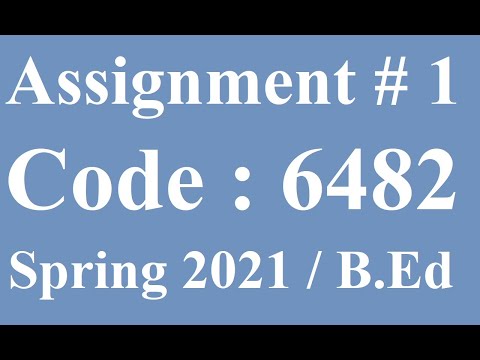 AIOU Solved Assignment No 1 Code 6482 spring 2021 | Baloch Academy
