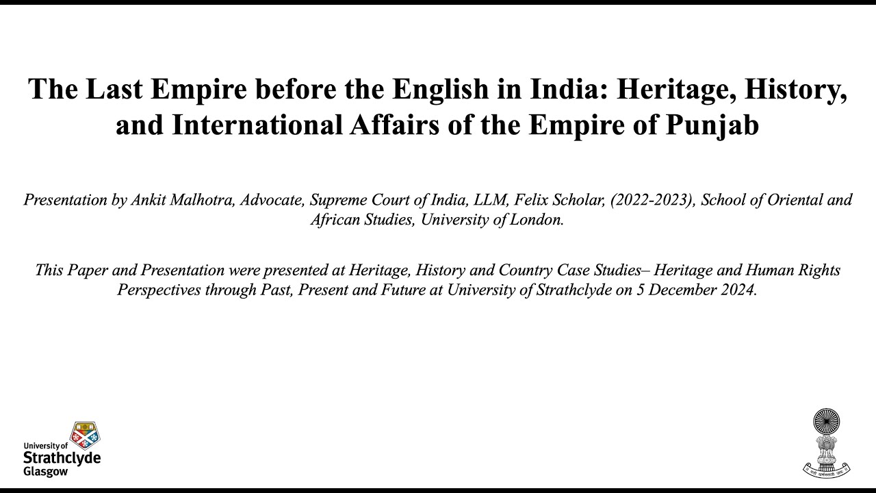 The Last Empire before the English in India: Heritage, History of the Empire of Punjab