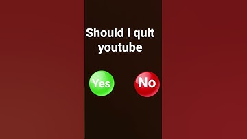 Should  I quit youtube
