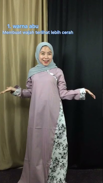 Rekomendasi warna hijab untuk gamis berwarna ungu