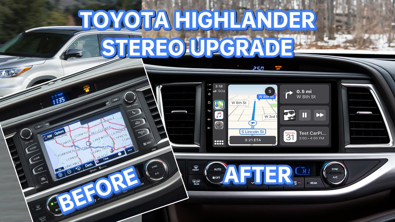 ViaBecs APPLE CAR PLAY / TOYOTA HIGHLANDER 2014-2019 10.2" STEREO INSTALL