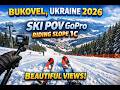 Bukovel, Ukraine | 2026 | Ski POV GoPro | Riding Slope 1C | Beautiful Views