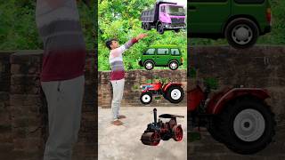 Car 🚗 to Tractor , Jcb, roller 🛼& bulldozer -funny vfx magic videos
