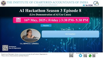 AI Hackathon S3 Ep-8: UC 1 – AI in taxation – CA Shweta Ajmera