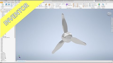 WW-109 Fighter Plane - Part 3 - Propeller - Inventor 2021 Training - Surfaces