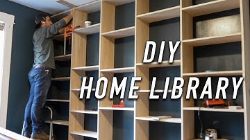 We built this MASSIVE 3 wall Bookshelf!! || Simple Design
