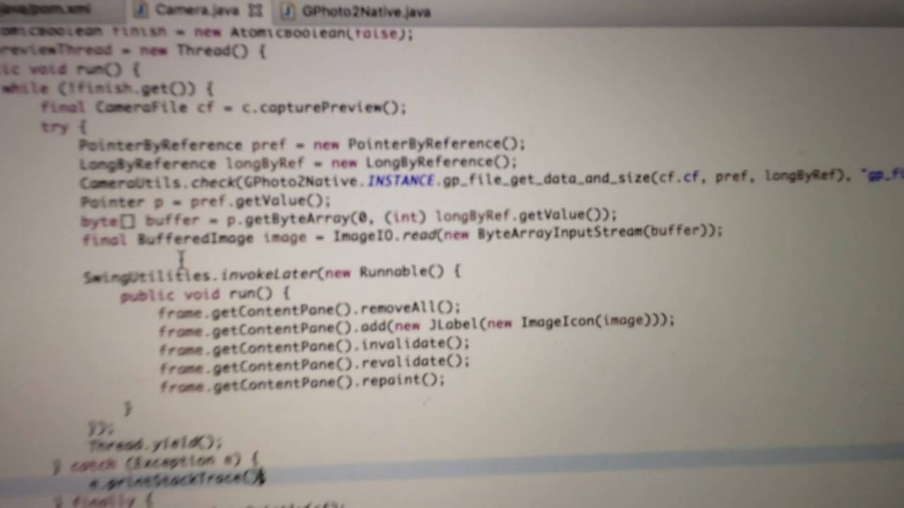 DSLR Java live view PoC with GPhoto2 over JNA - YouTube