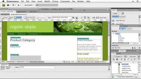 Adope Dreamweaver Tutorial CS4 Removing Template Markup